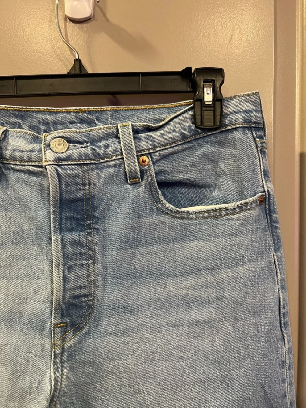 Levi's 501 Faded Light Blue Slim Straight Jeans